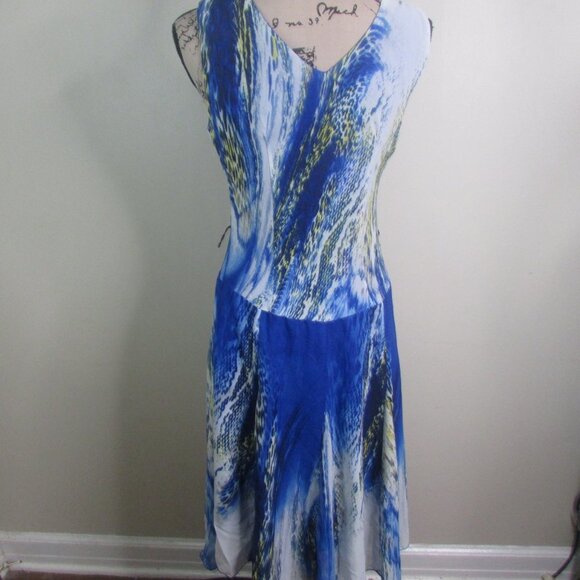 Chris McLaughlin Dress 4 Sleeveless Blue - Picture 9 of 13